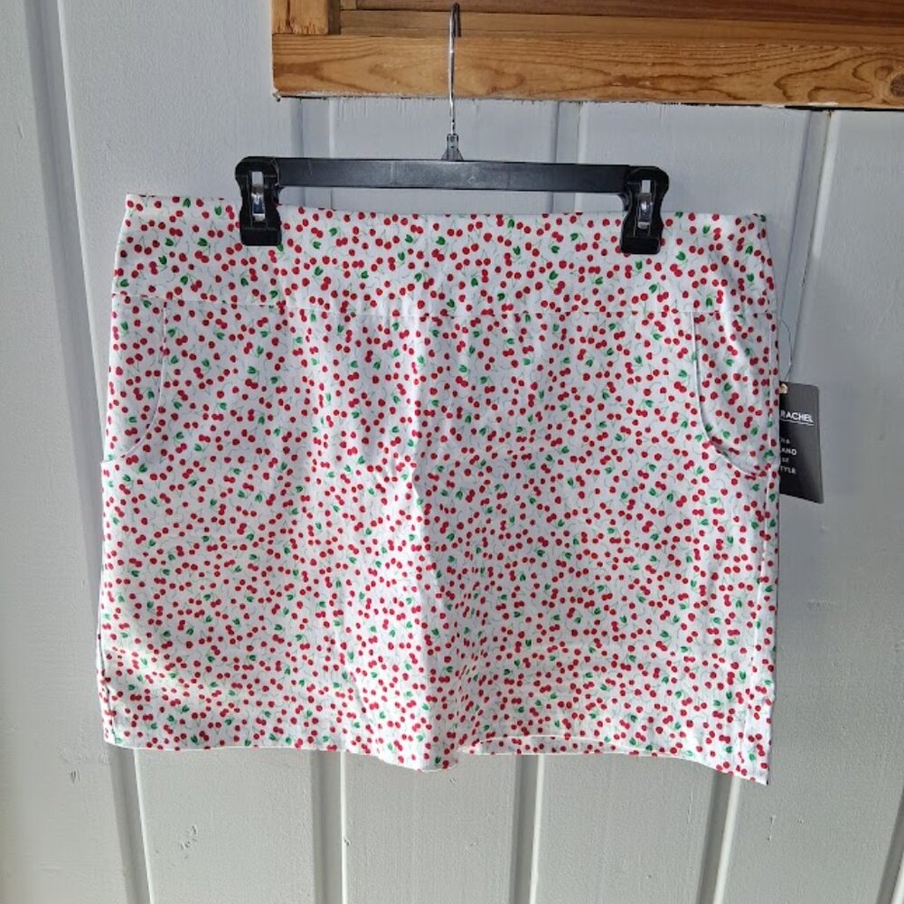 Zac & Rachel Women's Cherry Print Skort NWT Sz 14 - Picture 7 of 7
